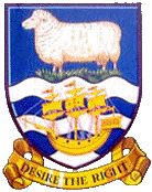 The crest for the Falklands
